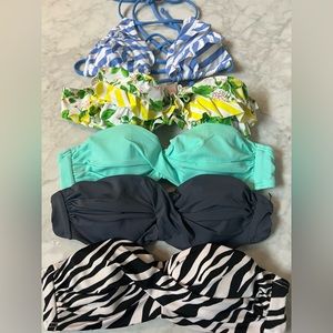 Victoria Secrets bikini tops, lot of five, 32A/XS